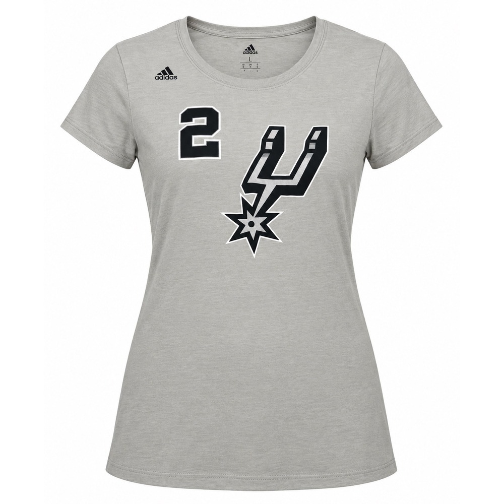 Adidas San Antonio Spurs Kawhi Leonard 2 NBA T-Shirt Gray Womens Large